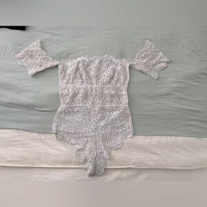 ASOS lace off the shoulder body suit.  Size: US 10